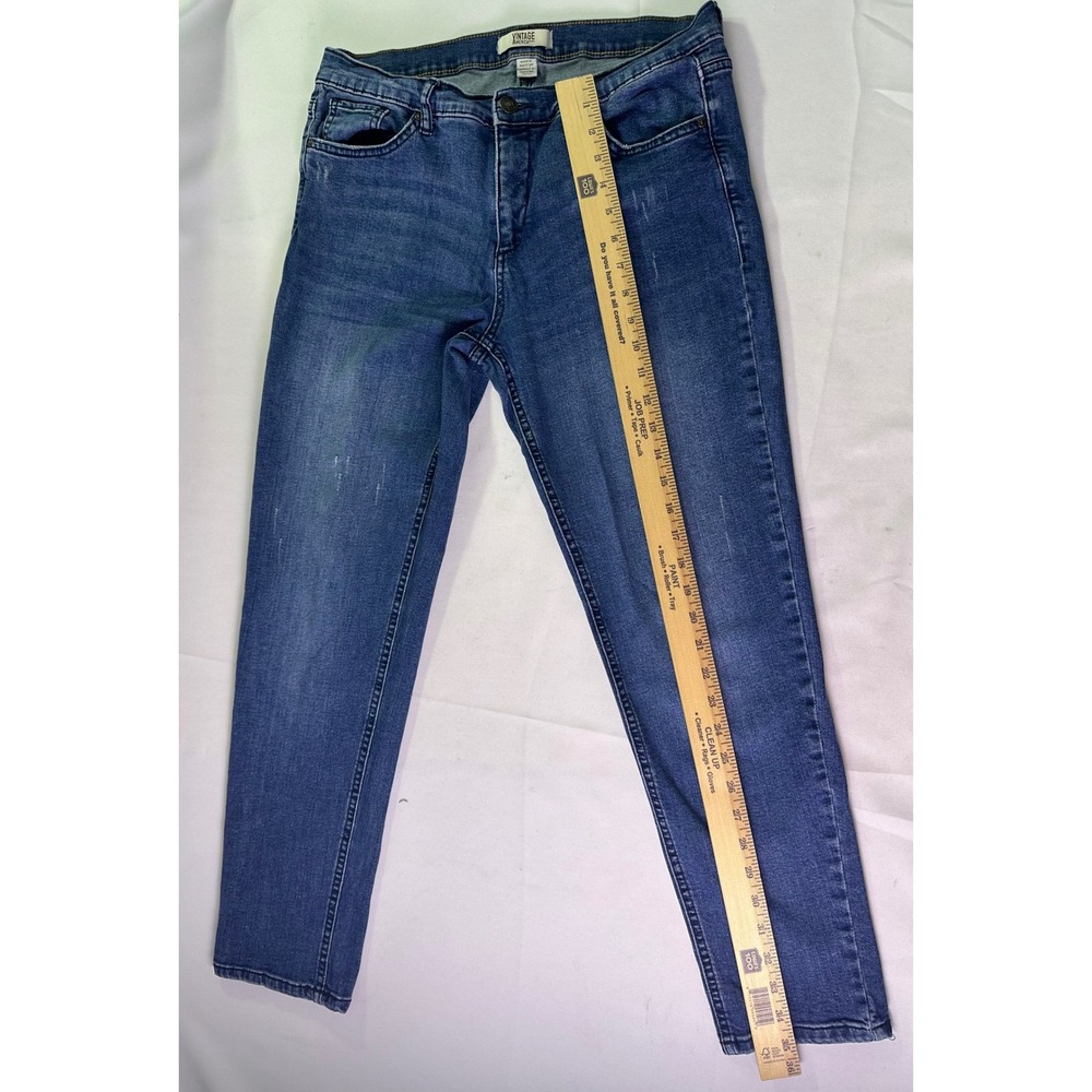 Vintage America Blues Courant Boho Straight Leg Jeans Womens Missy Stretch 10/30 - Picture 5 of 9